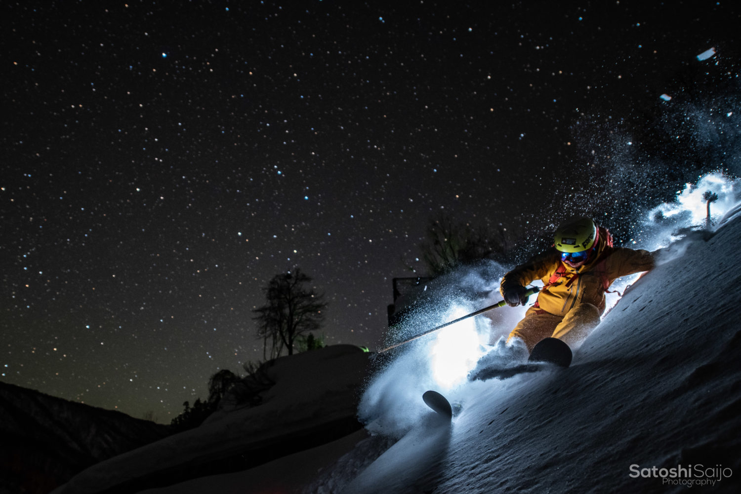 星空スキー クレイジーキャンプ 3 2 1 ドロップ シュバッ ドン ゔっ な撮影